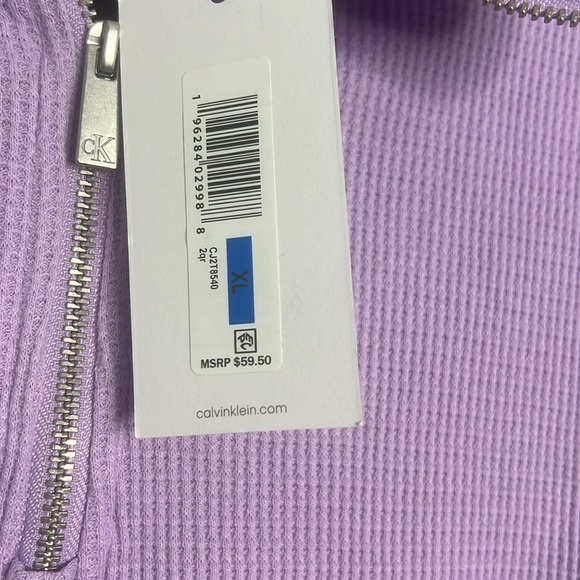 Calvim Klein jeans Women's Waffle-Knit Half-Zip Top - Picture 5 of 7